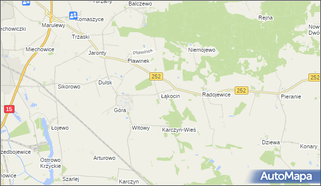 mapa Łąkocin, Łąkocin na mapie Targeo