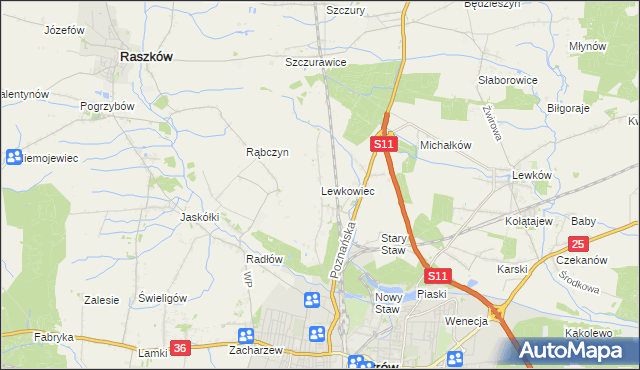 mapa Lewkowiec, Lewkowiec na mapie Targeo