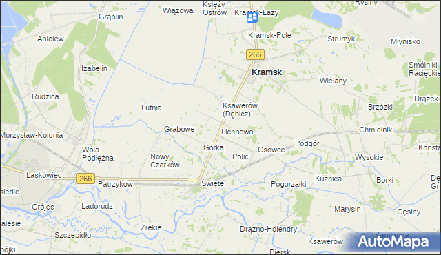 mapa Lichnowo, Lichnowo na mapie Targeo