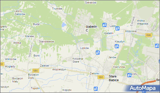 mapa Lipków, Lipków na mapie Targeo