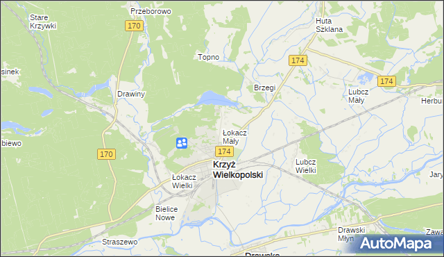 mapa Łokacz Mały, Łokacz Mały na mapie Targeo