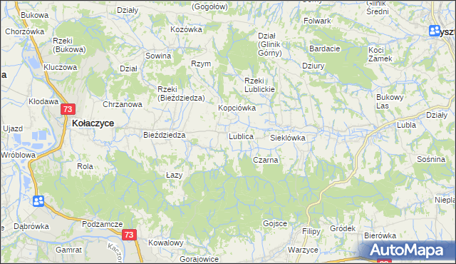mapa Lublica, Lublica na mapie Targeo
