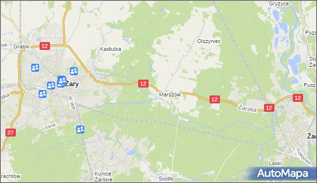 mapa Marszów, Marszów na mapie Targeo