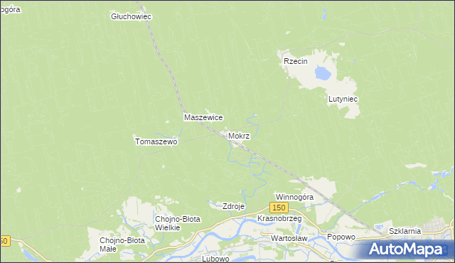 mapa Mokrz, Mokrz na mapie Targeo