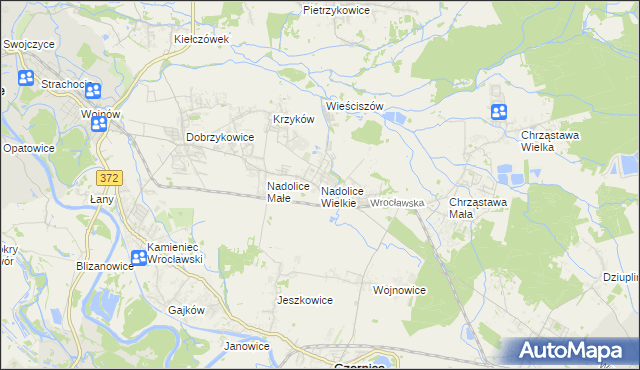 mapa Nadolice Wielkie, Nadolice Wielkie na mapie Targeo