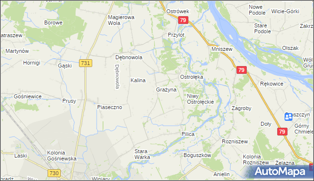 mapa Nowa Ostrołęka, Nowa Ostrołęka na mapie Targeo