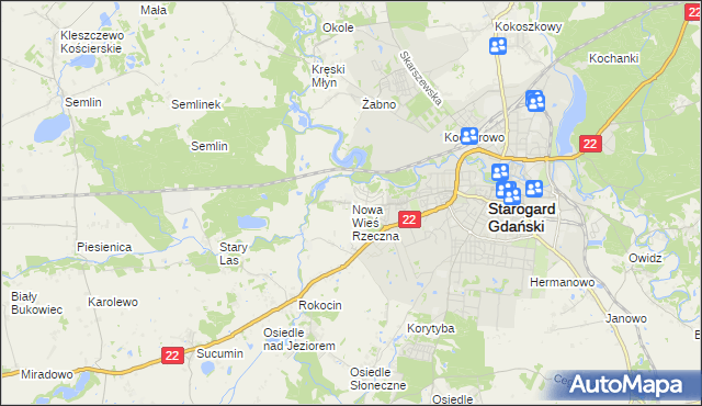 mapa Nowa Wieś Rzeczna, Nowa Wieś Rzeczna na mapie Targeo