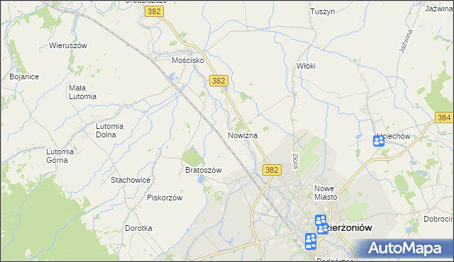 mapa Nowizna gmina Dzierżoniów, Nowizna gmina Dzierżoniów na mapie Targeo