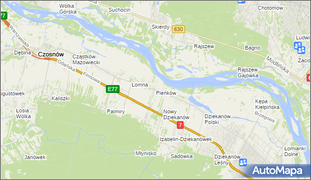 mapa Pieńków, Pieńków na mapie Targeo