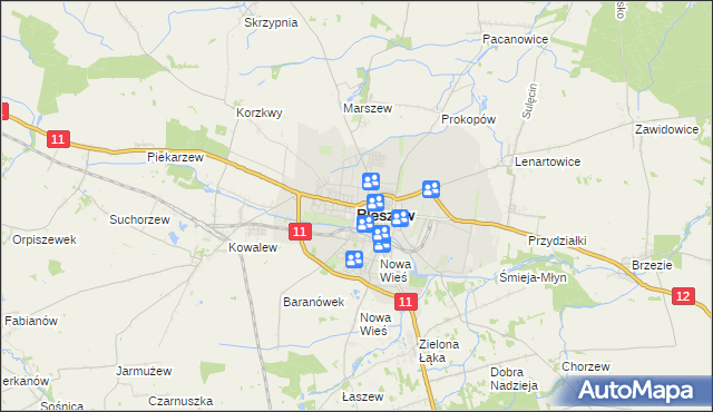 mapa Pleszew, Pleszew na mapie Targeo