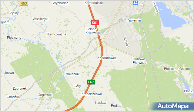 mapa Poddubówek, Poddubówek na mapie Targeo