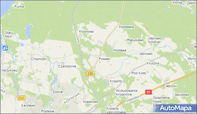 mapa Powałki, Powałki na mapie Targeo