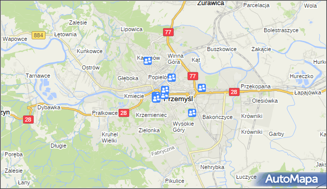 mapa Przemyśla, Przemyśl na mapie Targeo