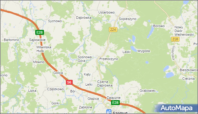 mapa Przetoczyno, Przetoczyno na mapie Targeo