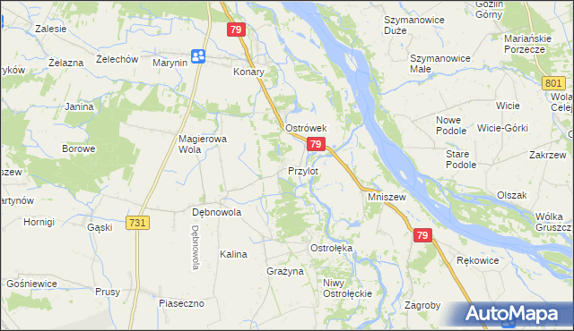 mapa Przylot, Przylot na mapie Targeo