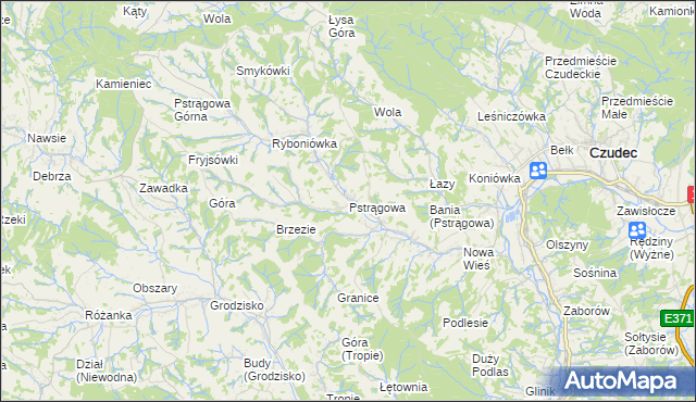 mapa Pstrągowa, Pstrągowa na mapie Targeo