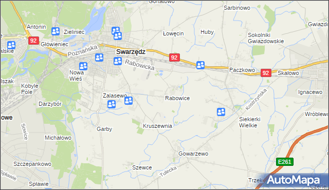 mapa Rabowice, Rabowice na mapie Targeo
