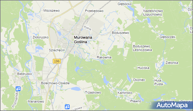 mapa Rakownia, Rakownia na mapie Targeo