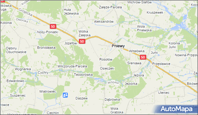 mapa Rosołów, Rosołów na mapie Targeo