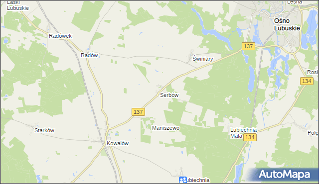 mapa Serbów, Serbów na mapie Targeo