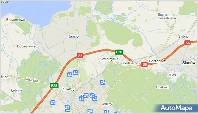 mapa Skwierzynka, Skwierzynka na mapie Targeo