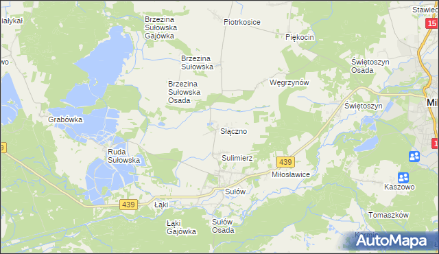 mapa Słączno, Słączno na mapie Targeo