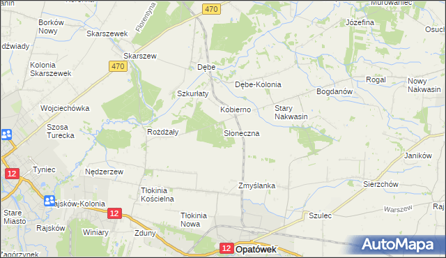 mapa Słoneczna, Słoneczna na mapie Targeo