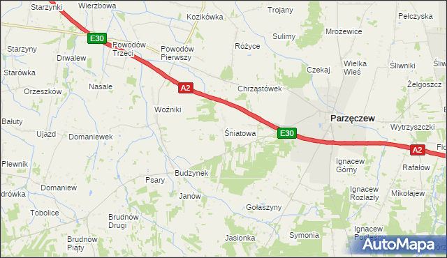 mapa Śniatowa, Śniatowa na mapie Targeo