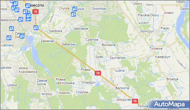 mapa Solec gmina Góra Kalwaria, Solec gmina Góra Kalwaria na mapie Targeo