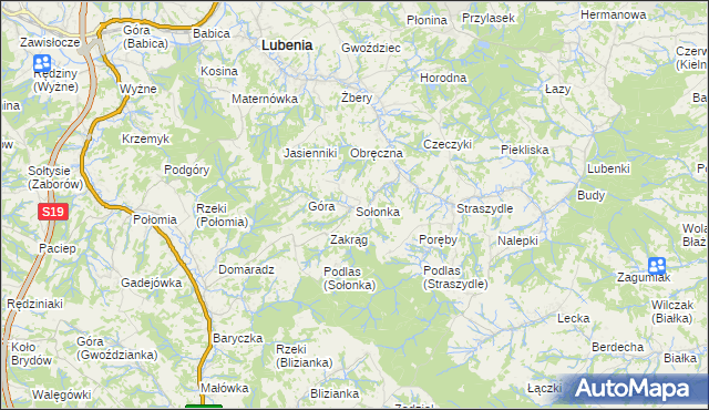 mapa Sołonka, Sołonka na mapie Targeo