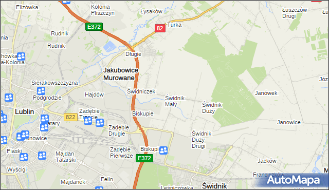 mapa Świdnik Mały, Świdnik Mały na mapie Targeo