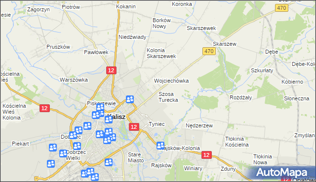 mapa Szosa Turecka, Szosa Turecka na mapie Targeo