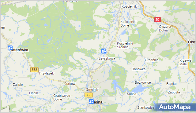 mapa Szyszkowa, Szyszkowa na mapie Targeo