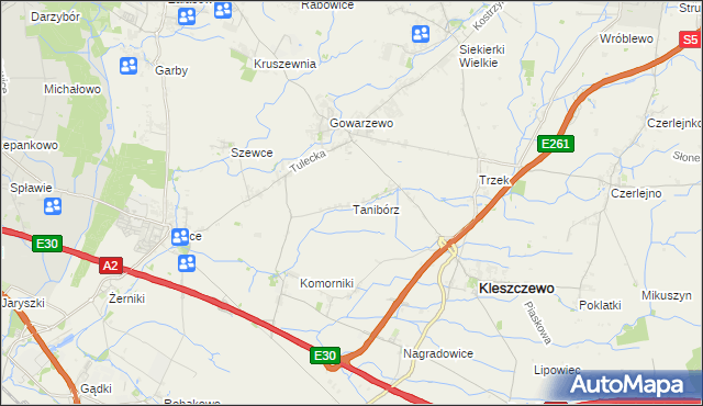 mapa Tanibórz, Tanibórz na mapie Targeo