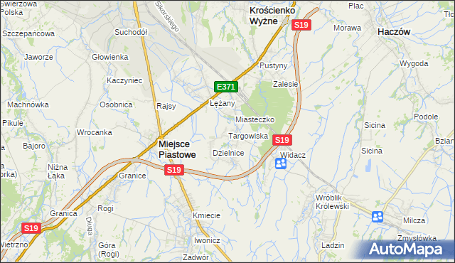 mapa Targowiska, Targowiska na mapie Targeo