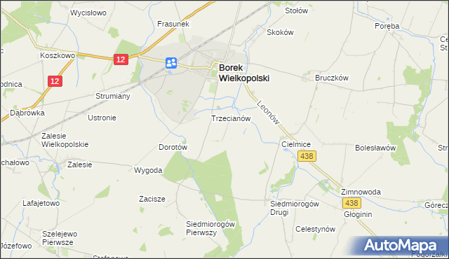 mapa Trzecianów-Osiedle, Trzecianów-Osiedle na mapie Targeo