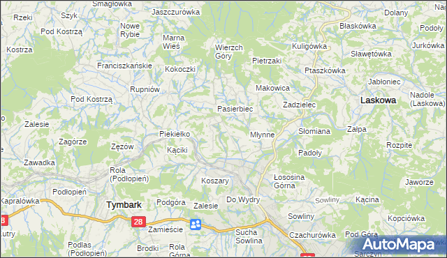 mapa Walowa Góra, Walowa Góra na mapie Targeo