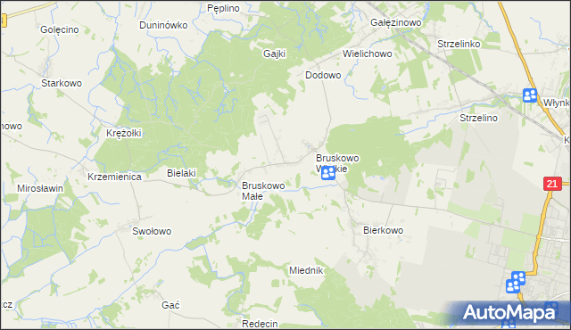 mapa Wierzbięcin gmina Słupsk, Wierzbięcin gmina Słupsk na mapie Targeo