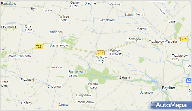 mapa Wilków Drugi, Wilków Drugi na mapie Targeo