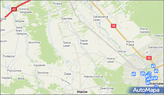 mapa Wola Makowska, Wola Makowska na mapie Targeo