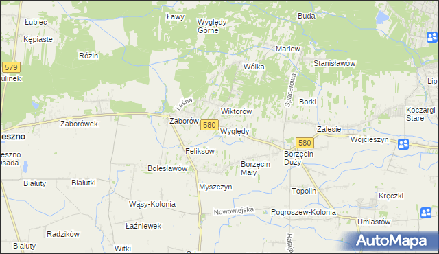 mapa Wyględy, Wyględy na mapie Targeo