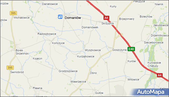 mapa Wyszkowice, Wyszkowice na mapie Targeo