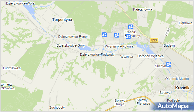 mapa Wyżnianka, Wyżnianka na mapie Targeo