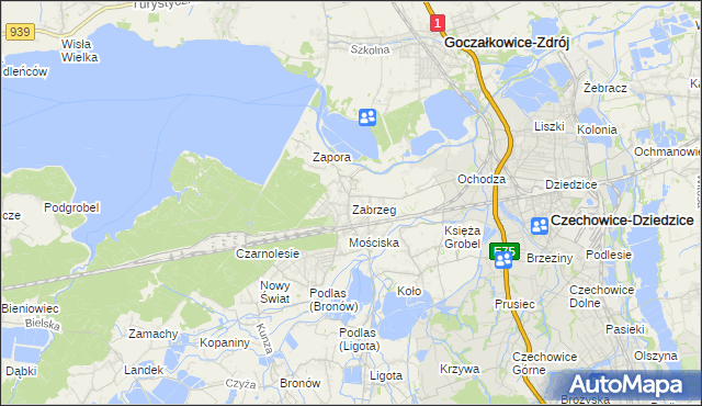 mapa Zabrzeg, Zabrzeg na mapie Targeo