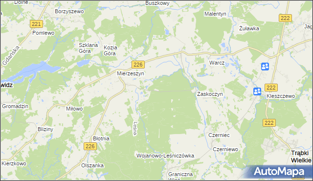 mapa Zaskoczyn Osada, Zaskoczyn Osada na mapie Targeo