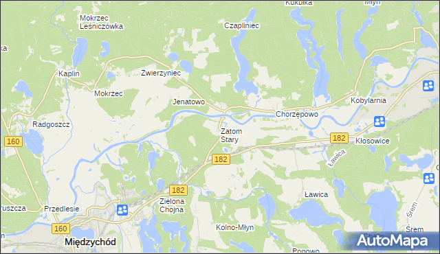 mapa Zatom Stary, Zatom Stary na mapie Targeo