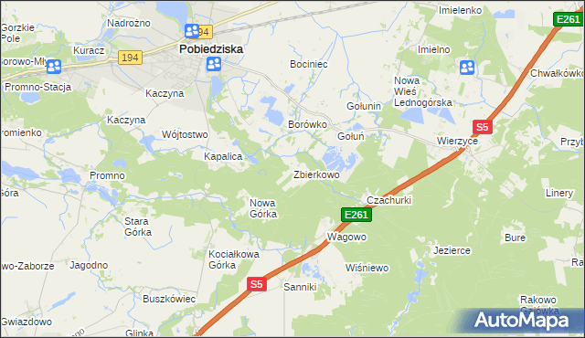 mapa Zbierkowo, Zbierkowo na mapie Targeo
