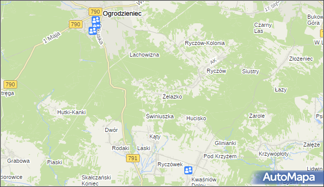 mapa Żelazko, Żelazko na mapie Targeo