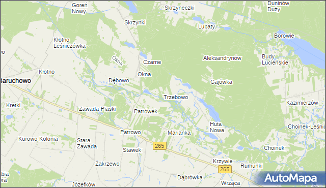 mapa Trzebowo, Trzebowo na mapie Targeo