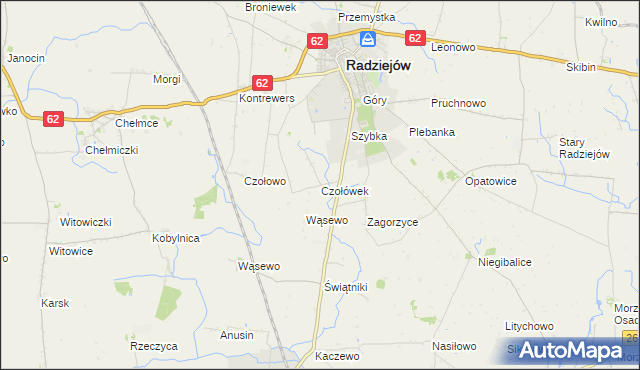 mapa Czołówek, Czołówek na mapie Targeo